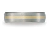 Benchmark® 6mm Comfort Fit Titanium and 18kt Gold Wedding Band / Ring