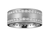 Benchmark® 8mm Comfort Fit Diamond Wedding Band / Ring