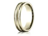 Benchmark® 6mm Comfort-fit Satin-finished With Parallel Grooves Carved Design Band