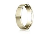 Benchmark® 6mm Comfort-fit Satin-finished Grooves Carved Design Band