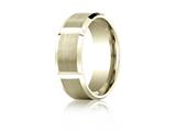 Benchmark® 8mm Comfort-fit Satin-finished Grooves Carved Design Band
