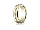 Benchmark® 4.5mm Comfort-fit High Polished Double-domed Carved Design Band