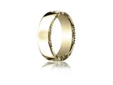 Benchmark® 4.5mm Comfort-fit Satin-finished High Polished Rivet Coin Edging Carved Design Band