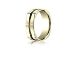 Benchmark® 7mm Comfort-fit Four-sided Center Groove Design Band