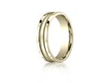 Benchmark® 6mm Comfort-fit High Polished Center With Milgrain And Squared Edge Carved Design Band