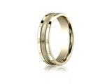 Benchmark® 6mm Comfort-fit Satin-finished Center With Milgrain And Squared Edge Carved Design Band
