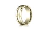Benchmark® 8mm Comfort-fit High Polished Squared Edge Carved Design Band