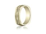 Benchmark® 7mm Comfort-fit Satin-finished Center Cut Four-sided Carved Design Band