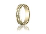 Benchmark® 6mm Comfort-fit Chain Link Design Carved Design Band