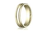 Benchmark® 6mm Comfort-fit High Polished With Milgrain Round Edge Carved Design Band