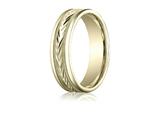 Benchmark® 6mm Comfort-fit Harvest Of Love Round Edge Carved Design Band