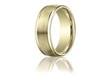 Benchmark® 8mm Comfort-fit Satin-finished High Polished Round Edge Carved Design Band