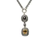 Citrine and Smoky Quartz Sterling Silver Necklace by Effy Collection
