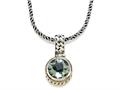 Silver and 18kt Yellow Gold Genuine Green Amethyst Necklace by Effy Collection®
