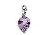 Pink Enamel Charm with Pink CZ`s for Charm Braclelet or Smartphone using our SmartPhone Plug