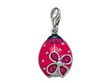 Pink and Black Enamel Ladybug Charm for Charm Braclelet or Smartphone using our Smartphone Plug