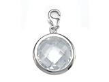 April Simulated Birthstone Round Shape Charm for Charm Braclelet or Smartphone using our Smartphone Plug Adaptor