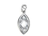 April Simulated Birthstone Marquise Shape Charm for Charm Braclelet or Smartphone using our Smartphone Plug Adaptor