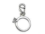 CZ Engagment Ring Charm for Charm Braclelet or Smartphone using our Smartphone Plug