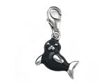 Grey Enamel Seal Charm for Charm Braclelet or Smartphone using our Smartphone Plug