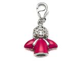 Pink Enamel Angel Charm for Charm Braclelet or Smartphone using our Smartphone Plug