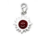 Red Enamel Sunshine Charm for Charm Braclelet or Smartphone using our Smartphone Plug