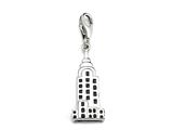 Black Enamel Empire State Building Charm for Charm Braclelet or Smartphone using our Smartphone Plug