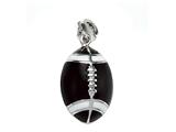 Brown and White Enamel Football Charm for Charm Braclelet or Smartphone using our Smartphone Plug