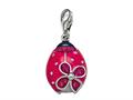 Pink and Black Enamel Ladybug Charm for Charm Braclelet or Smartphone using our Smartphone Plug