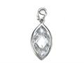 April Simulated Birthstone Marquise Shape Charm for Charm Braclelet or Smartphone using our Smartphone Plug Adaptor