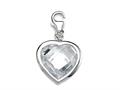 April Simulated Birthstone Heart Shape Charm for Charm Braclelet or Smartphone using our Smartphone Plug Adaptor