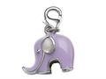 Purple Enamel Elephant Charm for Charm Braclelet or Smartphone using our Smartphone Plug