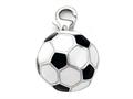Black and White Enamel Soccer Ball Charm for Charm Bracelet or Smartphone using our Smartphone Plug