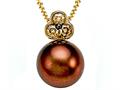 Carlo Viani® South Sea Brown Pearl Pendant with Brown Diamonds