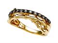 Carlo Viani® Brown Diamonds Bamboo Ring