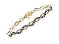 Carlo Viani® 7 inch Brown Diamonds Bamboo Bracelet
