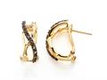 Carlo Viani® Smokey Quartz Bamboo Earrings