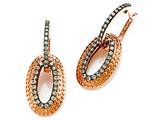 Carlo Viani® Brown Diamonds Earrings in Rose Gold