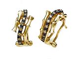 Carlo Viani® Brown Diamonds Bamboo Earrings