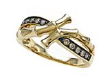 Carlo Viani® Brown Diamonds Bamboo Ring