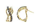 Carlo Viani® Smokey Quartz Bamboo Earrings