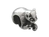 Zable™ Sterling Silver Cat Laying Bead / Charm