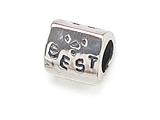 Zable™ Sterling Silver Triangular "Best" Bead / Charm
