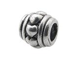 Zable™ Sterling Silver Tube with Hearts Bead / Charm