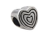 Zable™ Sterling Silver Heart with Engraveable H Bead / Charm