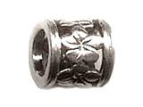 Zable™ Sterling Silver Plumeria Slide Bead / Charm