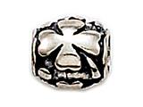 Zable™ Sterling Silver Clover Barrel Bead / Charm
