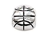 Zable™ Sterling Silver Basketball Bead / Charm