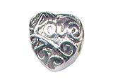 Zable™ Sterling Silver Love" Heart Bead / Charm