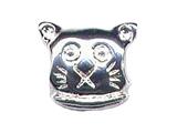 Zable™ Sterling Silver Cat Face Bead / Charm